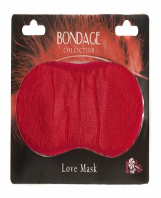 Маска на глаза BONDAGE красная, 1030