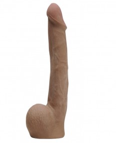 Реалистичный фаллоимитатор-мулат с мошонкой 15 см CyberSkin® Cyber Cock with Balls
