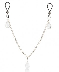 Зажимы на соски Nipple Play Non-Piercing Nipple Chain Jewelry - Crystal