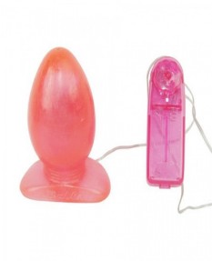 Анальная пробка на присоске с вибрацией фиолетовая Super Butt Plug