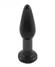 Черная анальная пробка из стекла Glass Romance, GS11BLK