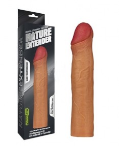 Насадка на пенис Revolutionary Silicone Nature Extender телесная плюс 5 см, LV4213F