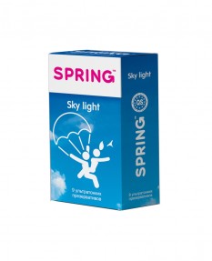 Презервативы SPRING SKY LIGHT - ультра тонкие, 9 ШТ