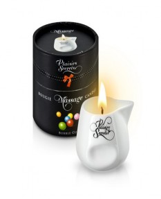Свеча с массажным маслом с ароматом фруктовой жевачки 80 мл., MASSAGE CANDLE BUBBLE GUM 80ML