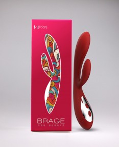 Вибратор нагревающийся Brage, красный