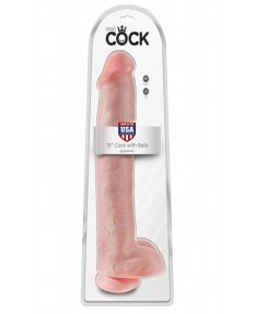 Фаллоимитатор на присоской King Cock 15" Cock with Balls