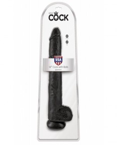 Фаллоимитатор на присоской King Cock 14" Cock with Balls черный