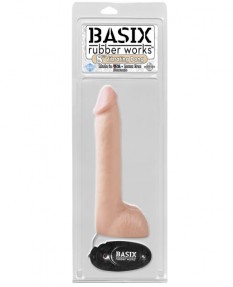 Вибратор с мошонкой Basix Rubber Works 8" Vibrating Dong