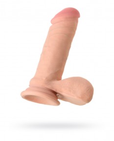 Реалистичный фаллоимитатор TOYFA RealStick Elite, TPR, телесный, 17 см, 982002