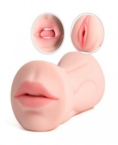 Мастурбатор 2 в 1 Vagina-Oral sex with teeth, YG-M009