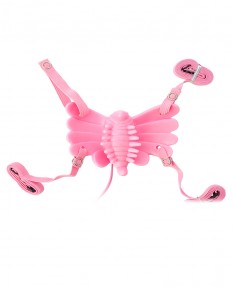 Вибробабочка, TOYFA, PVC, розовый, 6,5 см