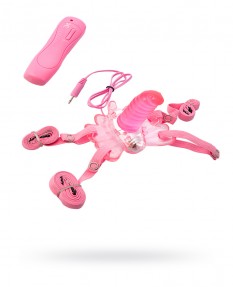 Вибробабочка TOYFA, PVC, розовый, 6,5 см