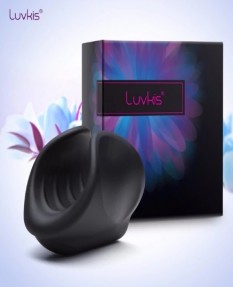 Мастурбатор Luvkis из шелковистого силикона, черный