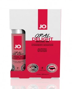 Стимулирующий гель для оральных ласк с десенсибилизацией Oral Delight - Strawberry Sensation клубничный