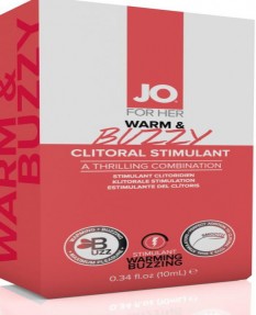 Клиторальный гель с контрастом температур и вибрацией JO WARM & BUZZY, 10 мл