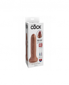 Необрезанный фаллоимитатор King Cock 6 in Uncut Tan