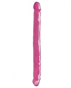 Двухсторонний фаллоимитатор Basix Rubber Works 12 in Double Dong Pink