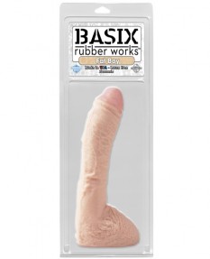 Фаллоимитатор с мошонкой Basix Rubber Works 10 Fat Boy Flesh