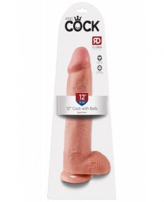 Фаллоимитатор King Cock 12 Cock with Balls Flesh
