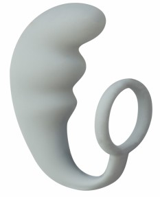 Анальный стимулятор с эрекционным кольцом Mountain Range Anal Plug Grey