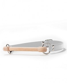 Кляп Wooden Bridle - White