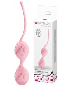Вагинальные шарики со смещённым центром тяжести Pretty Love Kegel Tighten Up I, розовые, BI-014490