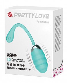 Виброяйцо Pretty Love Franklin Vibrating Egg Mint перезаряжаемое, 014656