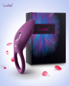 Виброкольцо со стимуляцией клитора Luvkis фиолетовое