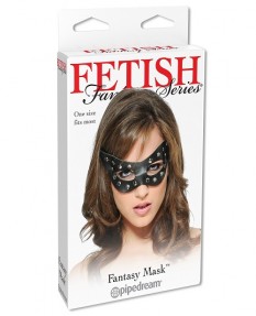 Маска на глаза кожаная с заклепками Fantasy Mask