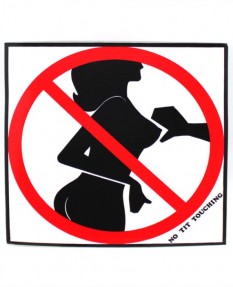 Знак No TIT Touching, 190х190 мм