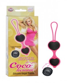 Вагинальные шарики из силикона Coco Licious Kegel Balls - Black Balls черные