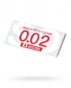 Презервативы полиуретановые Sagami Original 0.02 УЛЬТРАТОНКИЕ,гладкие №2