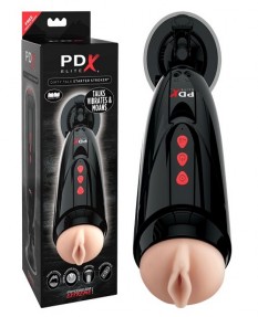 Мастурбатор с вибрацией PIPEDREAM PDX Elite Dirty Talk Starter Stroker и голосовым сопровождением