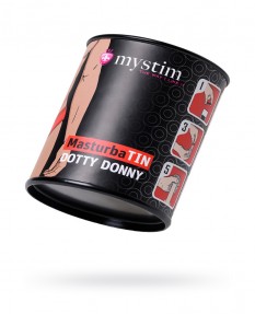Мастурбатор MasturbaTIN Dotty Donny, TPE, белый, 5,5 см