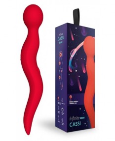 Мощный вибромассажер Cassi алого цвета, 05495OneSize