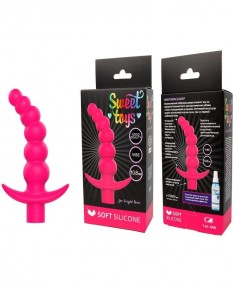 Вибрирующая анальная елочка Sweet Toys, 10.8 см розовая