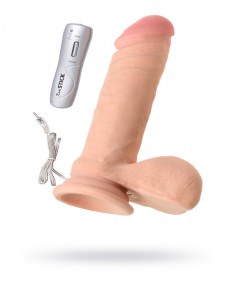 Ротатор TOYFA RealStick Elite, реалистичный, на присоске, SoftSkin, телесный, 17 см