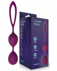 Вагинальные шарики Vega со смещенным центром тяжести темно-сливового цвета