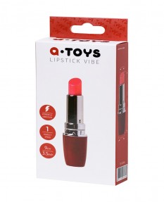 Вибромассажер A-Toys by TOYFA Lipstick, ABS пластик, красный