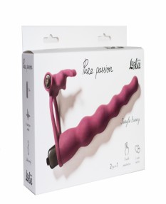 Вибронасадка для двойного проникновения Pure Passion Jungle Bunny Wine red