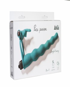Вибронасадка для двойного проникновения Pure Passion Jungle Bunny Green