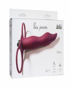 Вибронасадка для двойного проникновения Pure Passion Flirtini Wine red