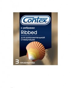Презервативы Contex №3 Ribbed с ребрами