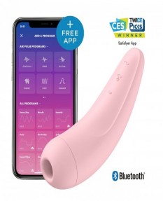 Вакуумный стимулятор Satisfyer Curvy 2+ Pink с дистанционном управлением, J2018-81-3