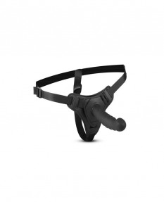 Рельефный страпон Easytoys Silicone bended strap-on