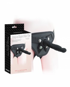 Страпон 5.5 inch Strap-on Ripple Dildo Vibe Black