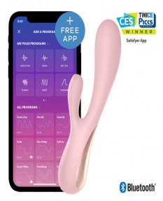 Вибратор Satisfyer Mono Flex с управлением через смартфон розовый