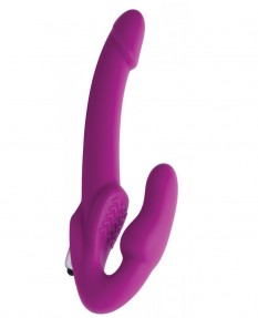 Безремневой вибро страпон Evoke Vibrating Strapless Silicone Strap-on Dildo, 24 см