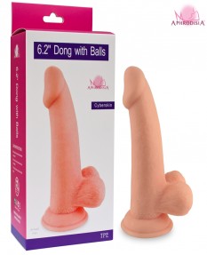 Фаллоимитатор 6" Dong with Balls flesh, 84011
