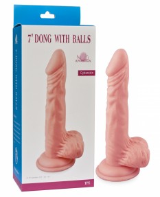Фаллоимитатор 7" Dong with Balls flesh